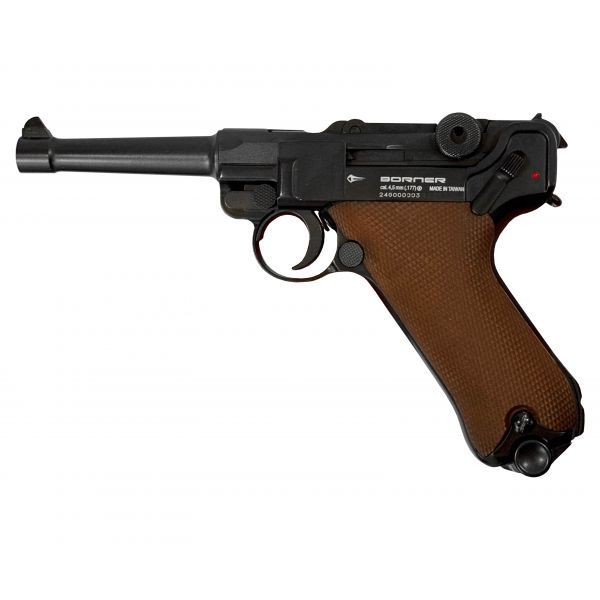Пневматический пистолет Borner P08 Blowback кал. 4,5 мм (Parabellum)